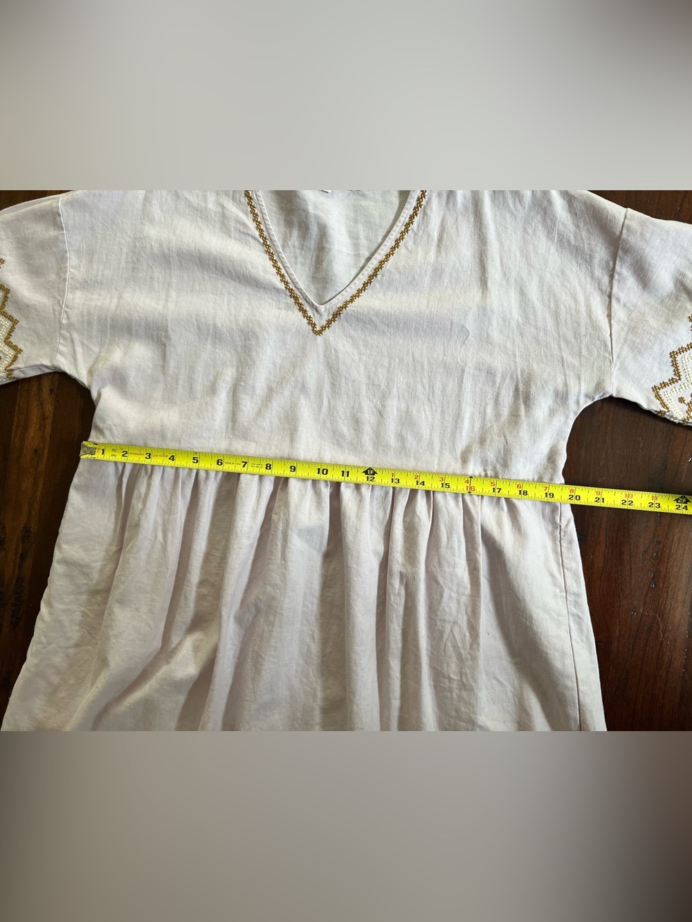 Madewell Linen/Cotton blend BoHo dress - Picture 6 of 10